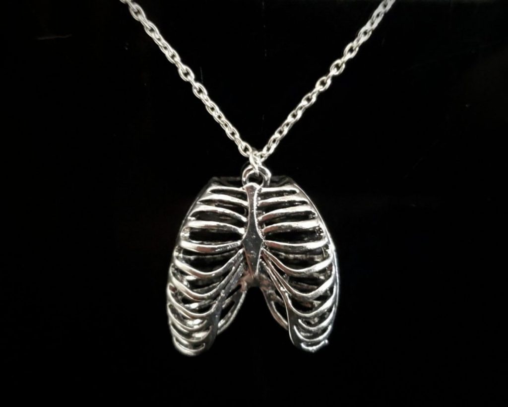 Anatomical Rib Cage Necklace, Silver Ribcage, Gothic Jewelry - Oddities ...