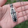 Gothic Jewelry, Coffin Pendant with Skeleton