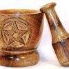 Wood-Pentagram-Mortar-Pestle-Occult-Items