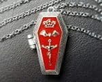 Coffin Locket, Coffin Necklace, Gothic Jewelry