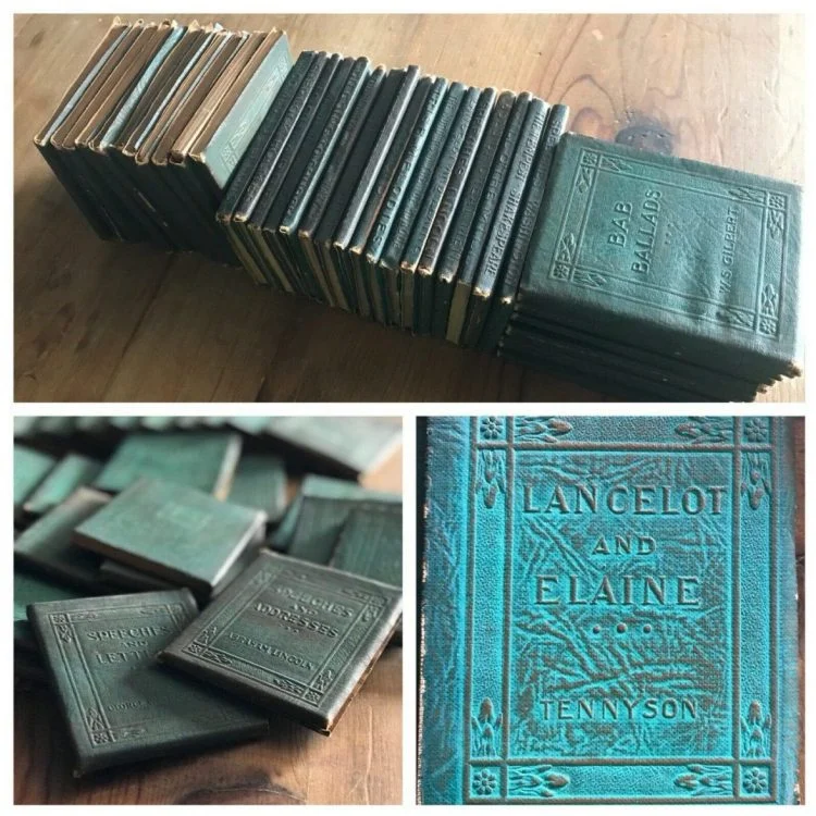 3 Tiny Antique Books, Little Leather Library, Small Green Leather Book,  1920s - Oddities For Sale has unique