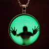 Gothic Jewelry, Creepy Necklace Glow in the Dark
