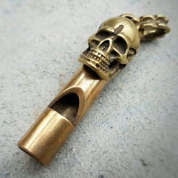 Skull Whistle, Metal Skull, Gothic Accessories