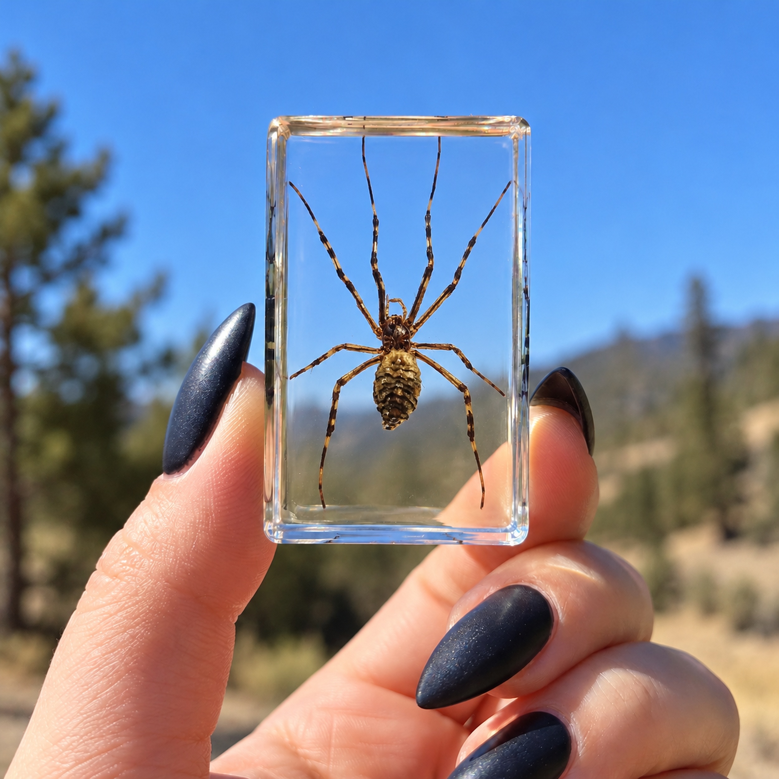 Slide 4 for Real Spider in Resin, Small Wasp Spider, Curiosities