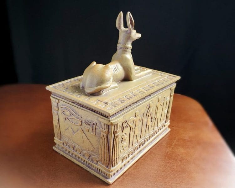 Ancient Egyptian Anubis Jewelry Box