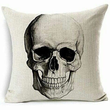 Unique Designer Cushion Covers 45 x 45 Goth Dark Skull Skulls Mardi Gras Emo