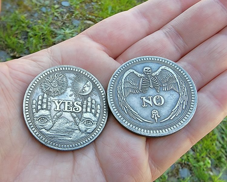 Ouija Coin, Oddities Curiosities, Fortune Telling Coin