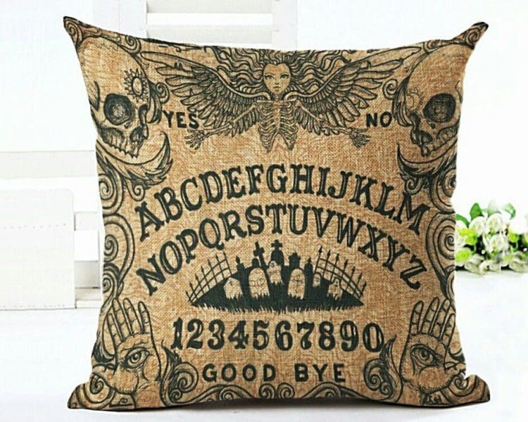 Ouija Board Pillow Case, Ouija Throw Pillow, Gothic Decor