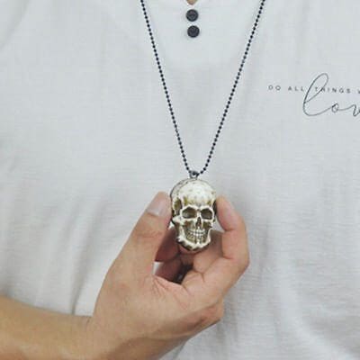 Skull knife Necklace, Gothic Jewelry