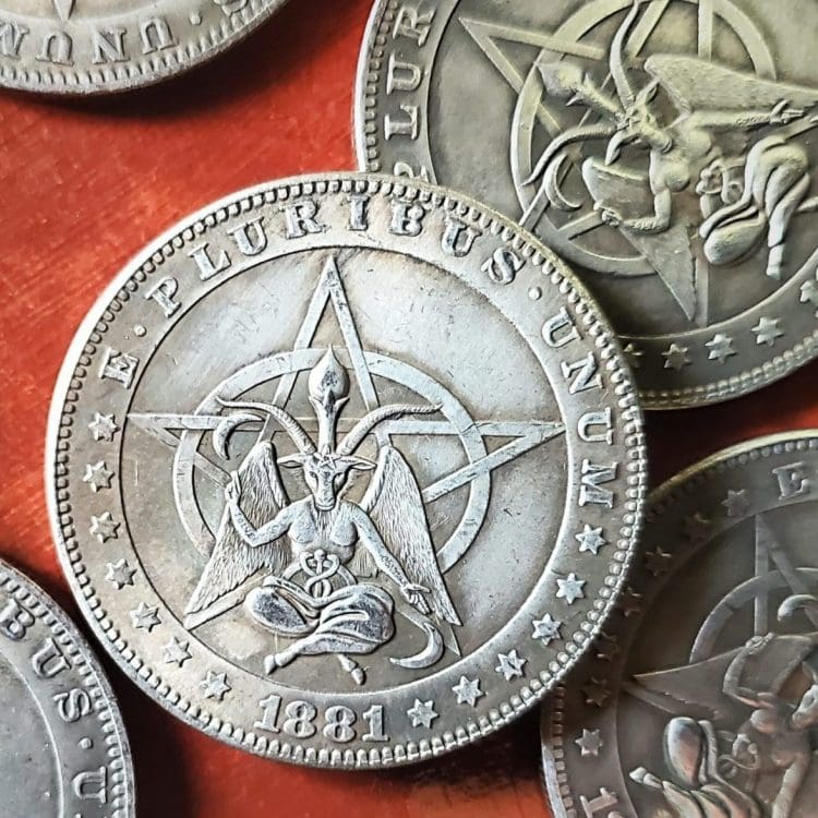 Baphomet Coin, Satanic Coin, Occult Items