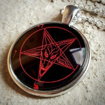 Baphomet Necklace, Pentagram Necklace, Occult Items
