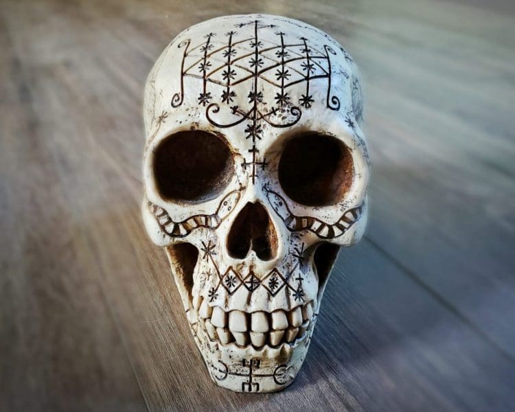 Voodoo Skull, Oddities, Carved Skull, Occult Items, Creepy