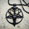 Black Baphomet Pendant Necklace, Occult Items