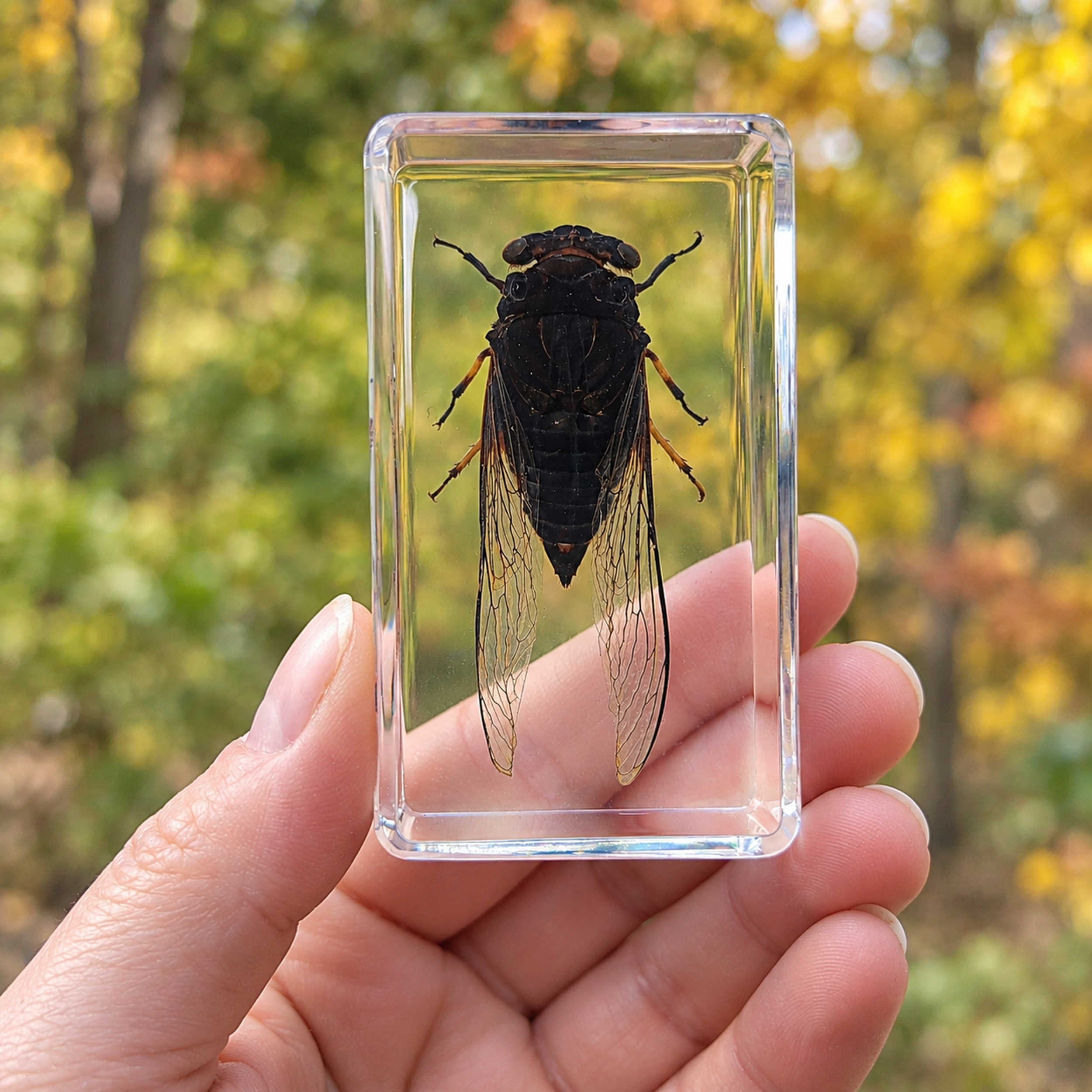 Slide 4 for Cicada in Resin, Insect in Resin, Cryptotympana atrata