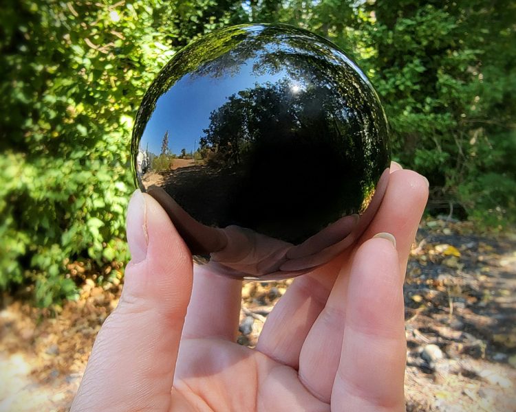 80mm Large Black Crystal Ball, Crystal Fortune Telling Ball, Quartz, 3.
