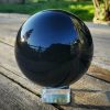 Occult Items For Sale, Black Crystal Ball, Gazing Sphere