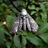 Skull Moth Necklace, Deaths Head Moth Jewelry, Witch Jewelry