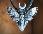 Deaths Head Moth Necklace, Skull Moth, Gothic Jewelry For Woman