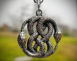 Ouroboros Necklace, Ouroboros Pendant, Witch Jewelry
