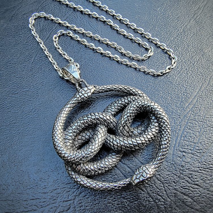 Ouroboros Necklace, Ouroboros Pendant, Never Ending Story Gift