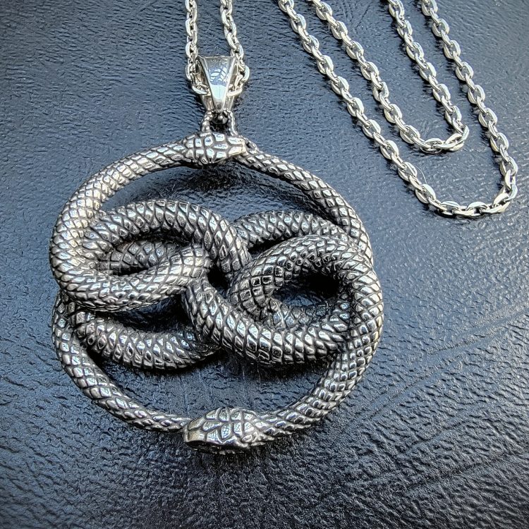 Ouroboros Necklace, Ouroboros Pendant, Never Ending Story Gift