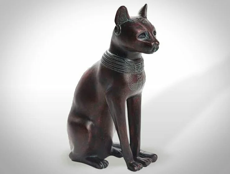 Egyptian Cat Statue, Bastet Statue, Egyptian Décor, 5.5 Inch