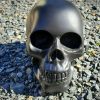 Matte Black Skull, Black Human Skull, Gothic Décor