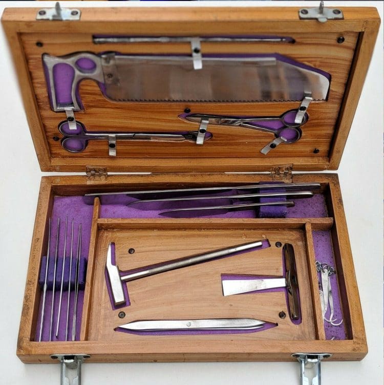 Post Mortem Kit, Vintage Medical Tools, Oddities, Curiosities