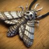 Heath Head Moth Necklace, Gothic Jewelry