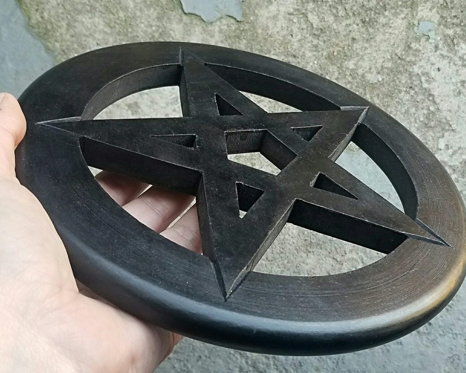 Pentagram Wall Hanging, Pentagram Altar Tile, Wall Décor - Oddities For ...