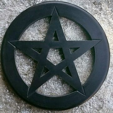 Occult Décor, Pentagram Wall Hanging, Pentagram Altar Tile
