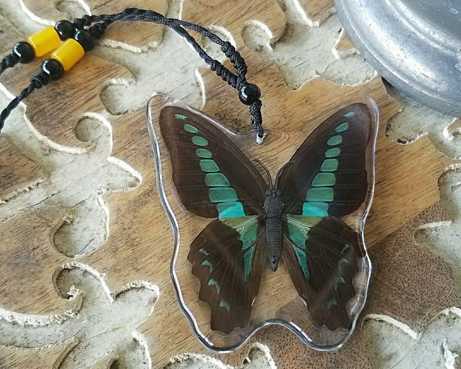 Real Butterfly Necklace, Butterfly Jewelry, Bluebottle, Graphium