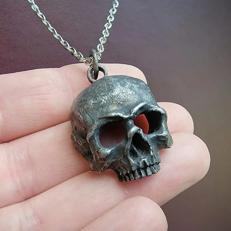 Buy Gothic Skull Necklace Sterling Silver Witch Snake Pendant