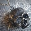Realistic Skull Necklace, Gothic Jewelry, Skull Pendant
