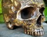 Bronze Skull, Bronze Human Skull, Dragon Skull, Gothic Decor