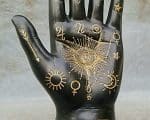 Black Palmistry Hand, Palmistry Hand, Occult Items, Fortune Telling