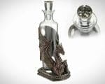Dragon Decanter, Dragon Bottle Holder, Dragon Decor, Gothic Decor