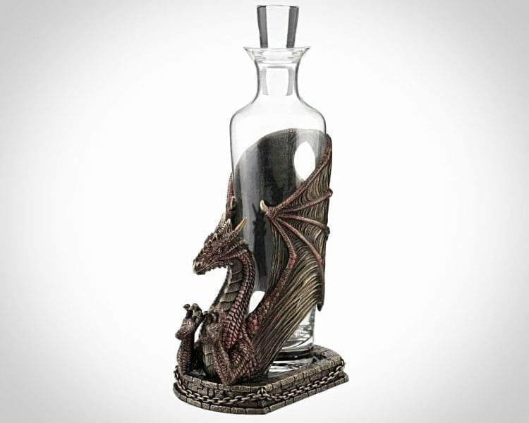 Dragon Decanter, Dragon Bottle Holder, Dragon Decor, Gothic Decor