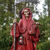 Large Red Santa Muerte Statue, Santa Muerte Altar, Grim Reaper