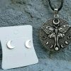 Moth Necklace, Witchcraft Jewelry, Wicca Jewelry