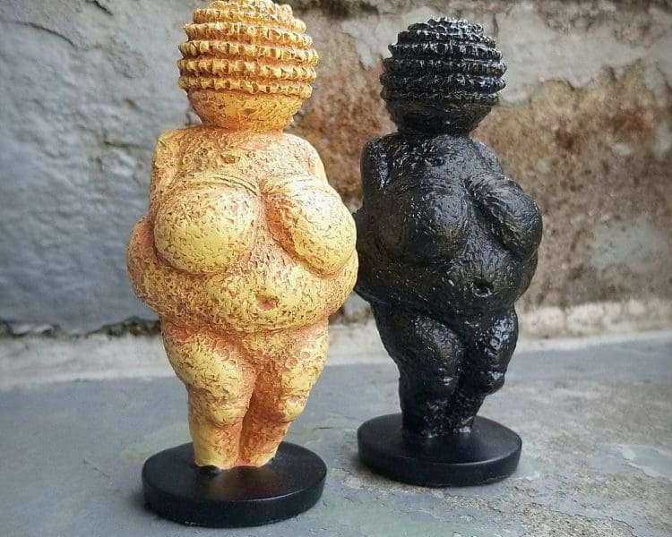 Fertility God Statue, Venus of Willendorf Statue, Black Venus of Willendorf