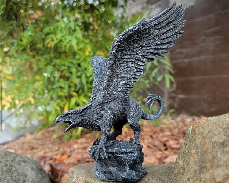 Griffin Statue, Mythical Animal Statue, Gothic Decor