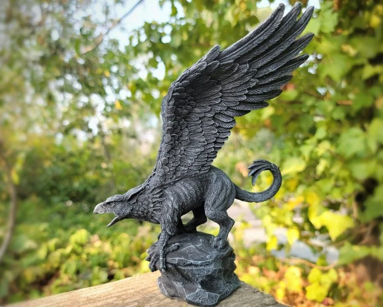 Griffin Statue, Mythological Creature, Ceramic Gryphon, Griffon