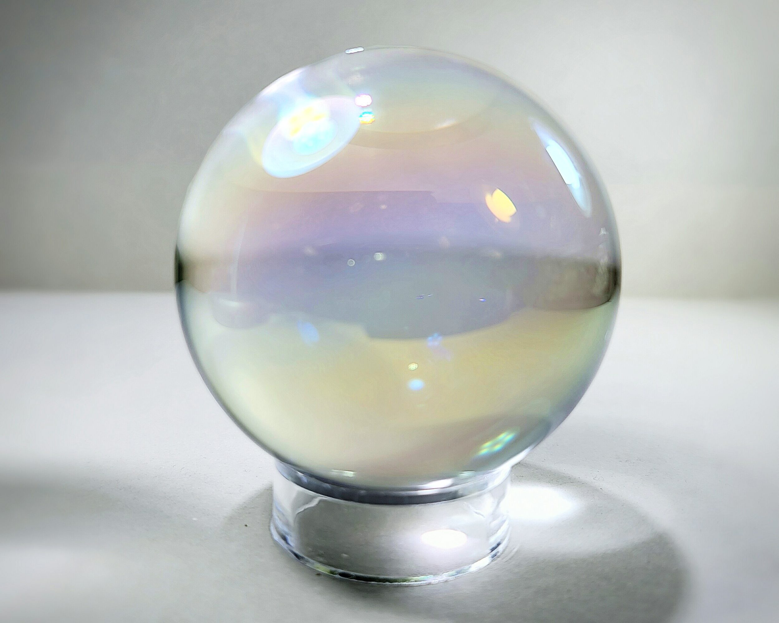 Slide 2 for 110mm Large Aurora Crystal Ball, Rainbow Glass Ball, 4.3 Inch
