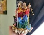 Large Santa Muerte Statue, Sitting Santa Muerte, Gothic Decor