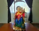 Large Santa Muerte Statue, Sitting Santa Muerte, Gothic Decor