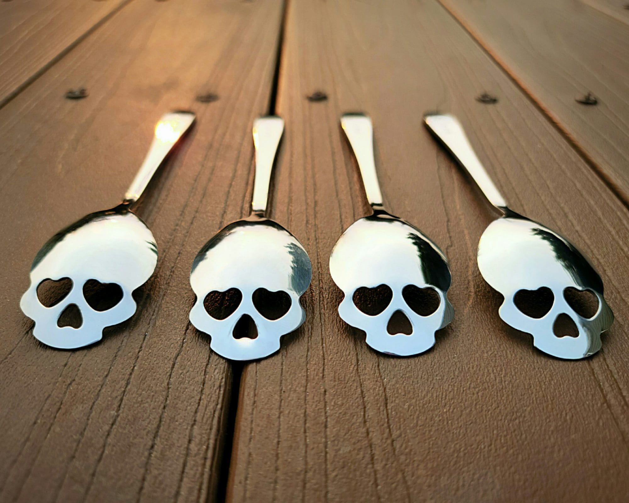 1pc Retro Skull Skeleton Fork Spoon Stainless Gift for Halloween Christmas 