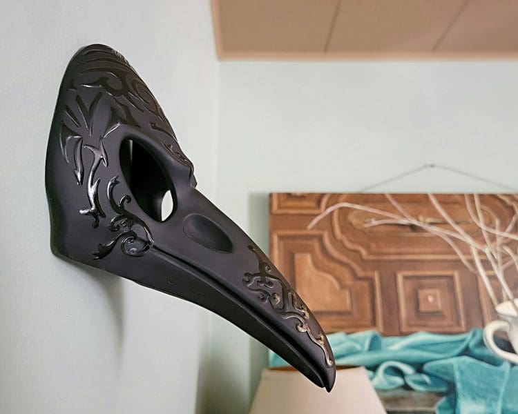 Raven Maskarade mask, Gothic Decor, Raven Mask Wall Plaque