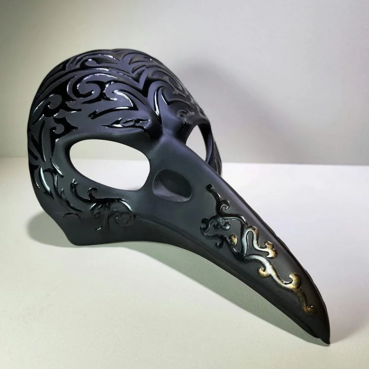 Gothic Home Decor, Crow Masquerade Mask, Raven Wall Decor, Plague Doctor Mask