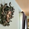 Large Medusa Wall Plaque, Gothic Decor, Bronze Medusa Head